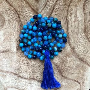 108 bead turquoise and glass mala